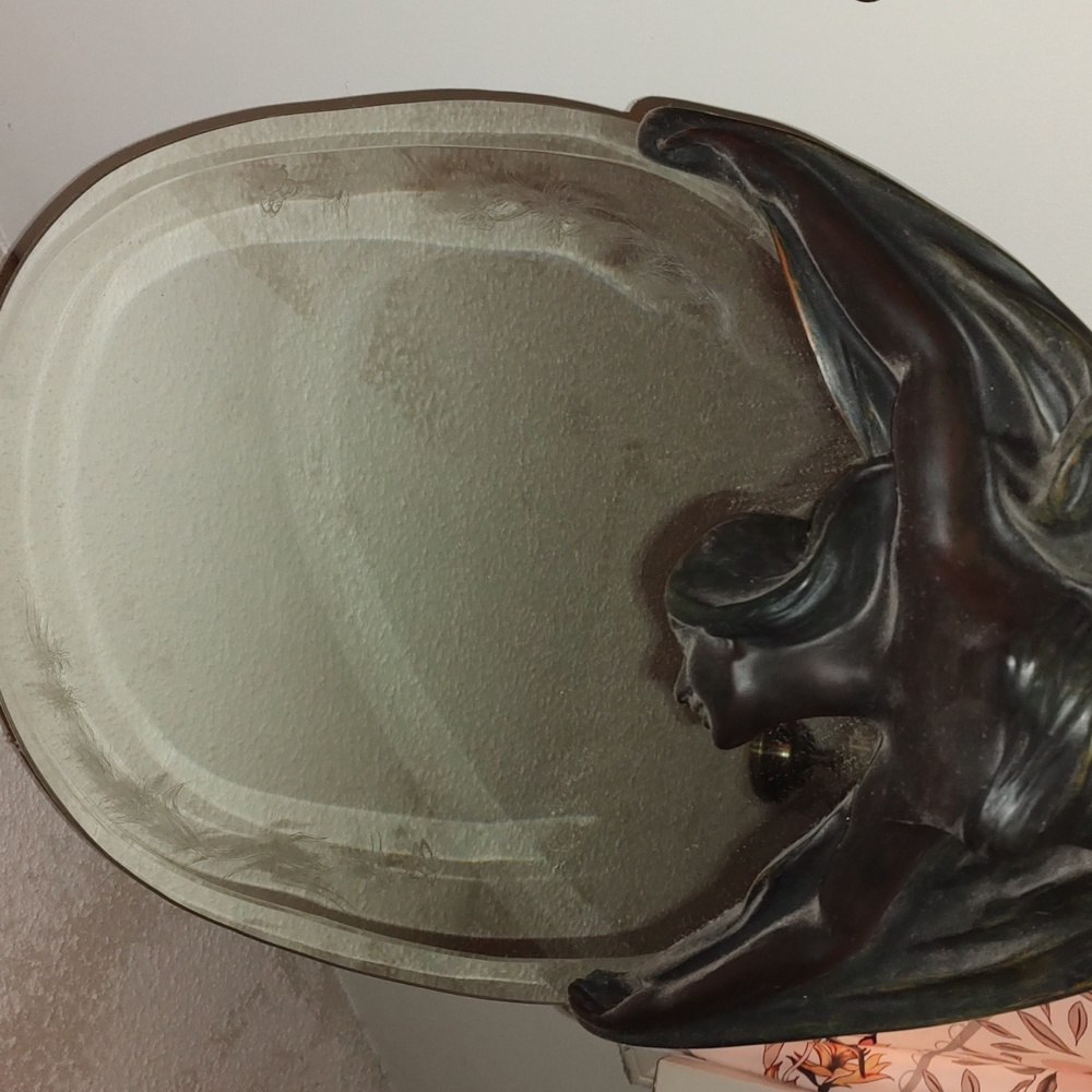 FLASH SALE 💯 ❤️ Art Deco Nouveau Lady Mirror Vintage
